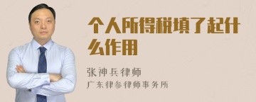 个人所得税填了起什么作用