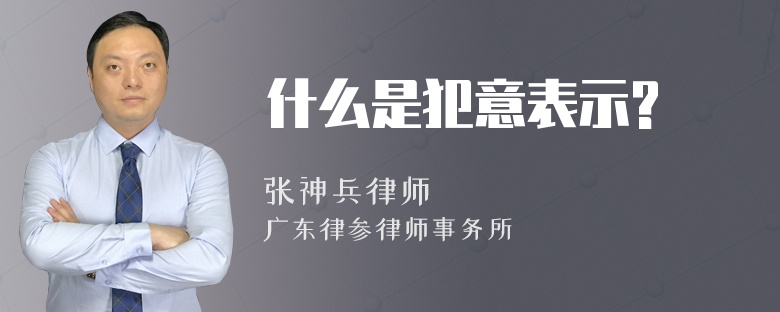 什么是犯意表示?