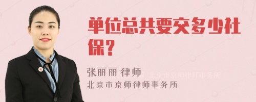 单位总共要交多少社保？