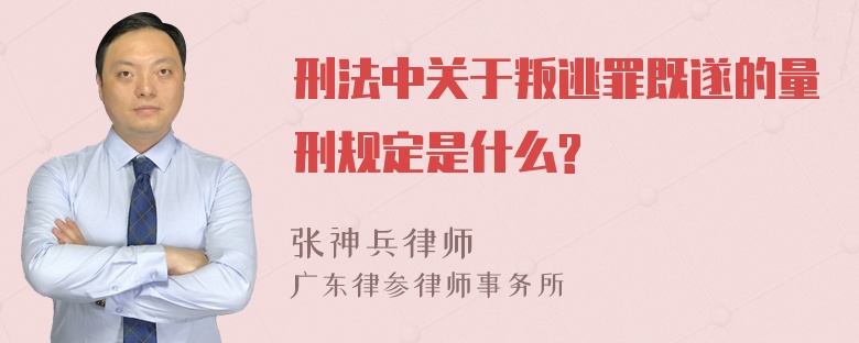 刑法中关于叛逃罪既遂的量刑规定是什么?