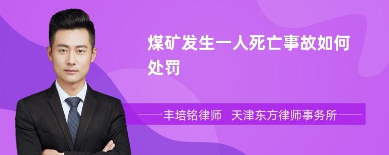 煤矿发生一人死亡事故如何处罚