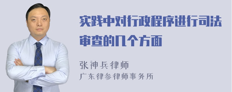 实践中对行政程序进行司法审查的几个方面