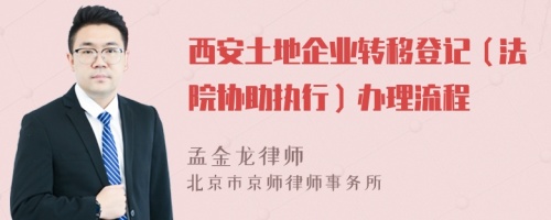 西安土地企业转移登记（法院协助执行）办理流程