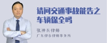 请问交通事故能告之车辆保全吗