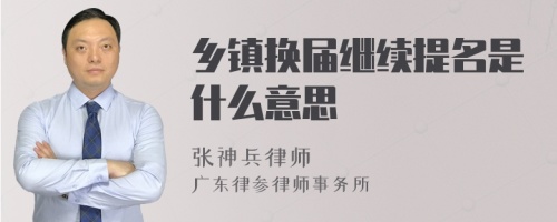 乡镇换届继续提名是什么意思