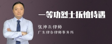 一等功烈士抚恤待遇