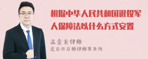 根据中华人民共和国退役军人保障法以什么方式安置