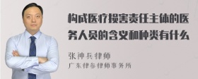 构成医疗损害责任主体的医务人员的含义和种类有什么