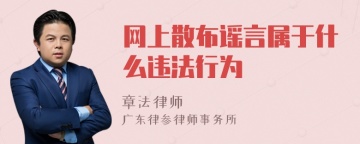 网上散布谣言属于什么违法行为