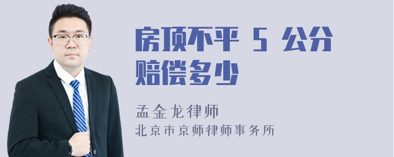 房顶不平 5 公分赔偿多少