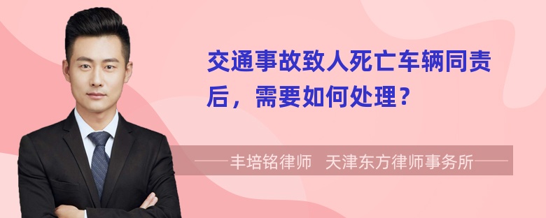 交通事故致人死亡车辆同责后，需要如何处理？