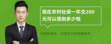 现在农村社保一年交200元可以领到多少钱