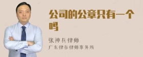 公司的公章只有一个吗