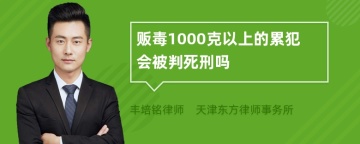 贩毒1000克以上的累犯会被判死刑吗