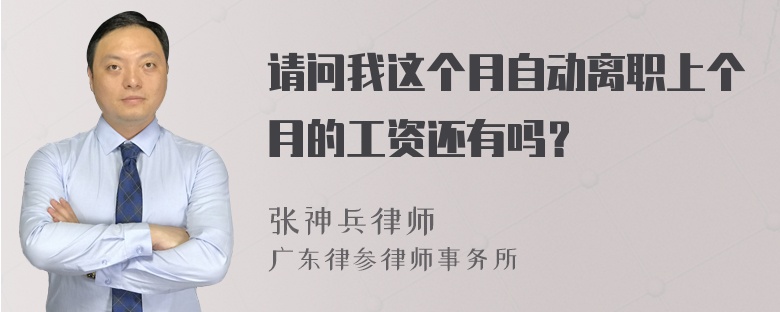 请问我这个月自动离职上个月的工资还有吗？