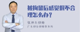 被拘留后感觉很不合理怎么办？