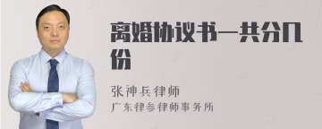 离婚协议书一共分几份