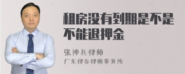 租房没有到期是不是不能退押金