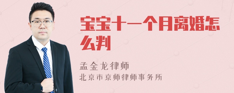 宝宝十一个月离婚怎么判