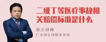 二级丁等医疗事故相关赔偿标准是什么