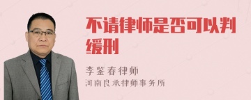 不请律师是否可以判缓刑