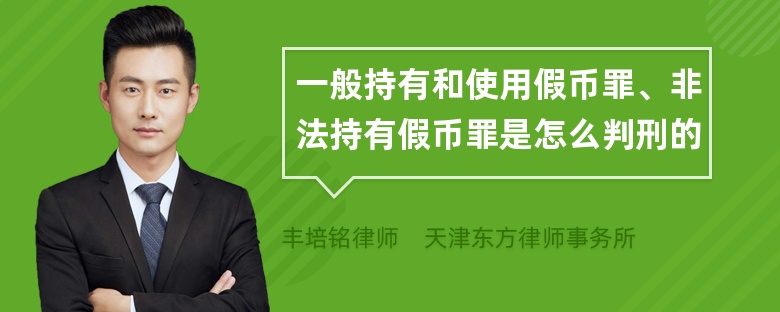 一般持有和使用假币罪、非法持有假币罪是怎么判刑的