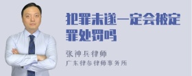 犯罪未遂一定会被定罪处罚吗