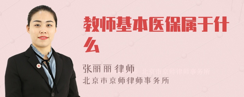 教师基本医保属于什么