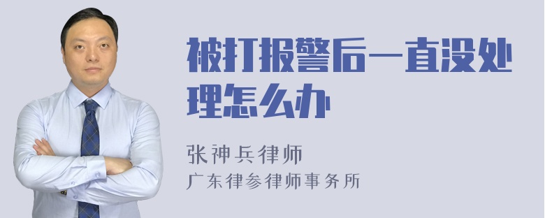 被打报警后一直没处理怎么办