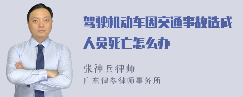 驾驶机动车因交通事故造成人员死亡怎么办