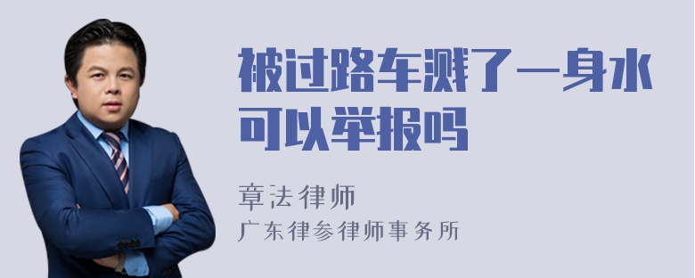 被过路车溅了一身水可以举报吗