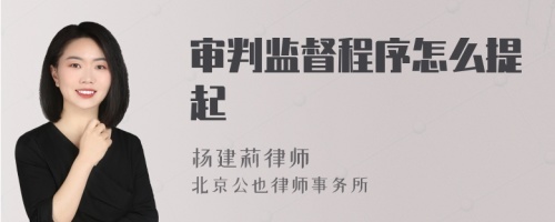 审判监督程序怎么提起