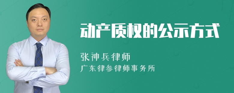 动产质权的公示方式