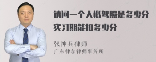 请问一个大概驾照是多少分实习期能扣多少分