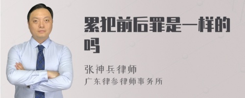 累犯前后罪是一样的吗