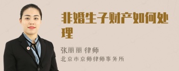 非婚生子财产如何处理