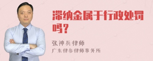 滞纳金属于行政处罚吗？