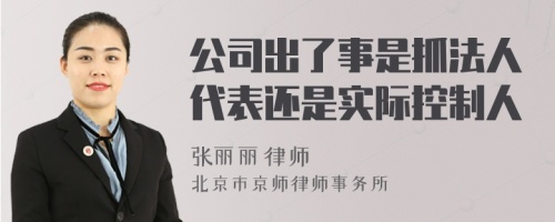 公司出了事是抓法人代表还是实际控制人