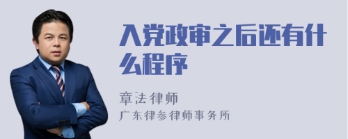 入党政审之后还有什么程序