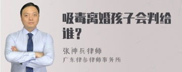 吸毒离婚孩子会判给谁？