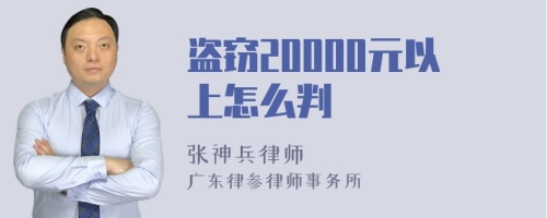 盗窃20000元以上怎么判