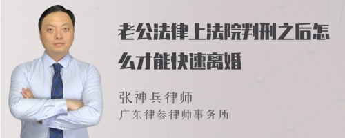 老公法律上法院判刑之后怎么才能快速离婚