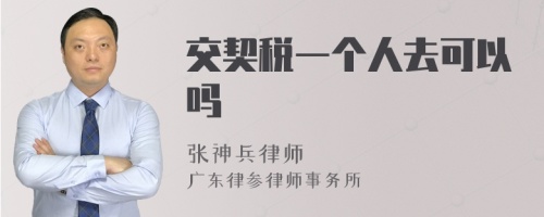 交契税一个人去可以吗