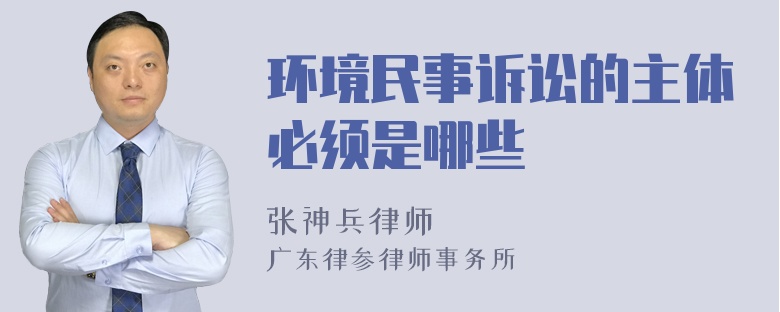 环境民事诉讼的主体必须是哪些