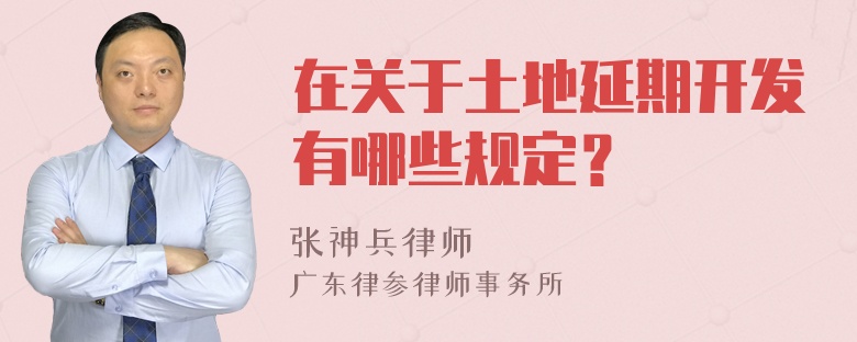 在关于土地延期开发有哪些规定？