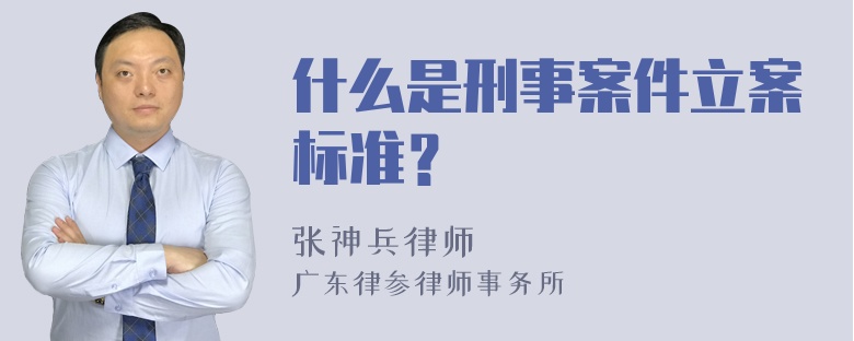 什么是刑事案件立案标准？