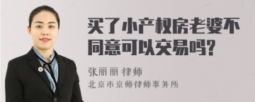 买了小产权房老婆不同意可以交易吗?