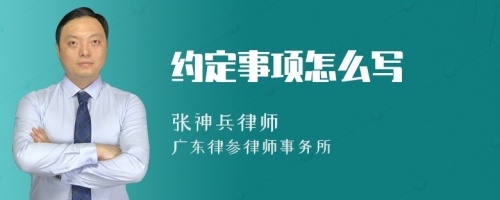 约定事项怎么写