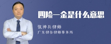 四险一金是什么意思