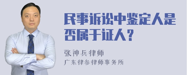 民事诉讼中鉴定人是否属于证人？